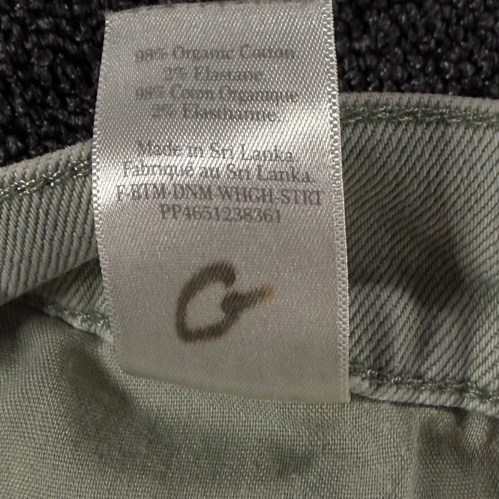 Everlane The Way High Jean Sage Green Womens 25R Organic Cotton‎ Straight Leg